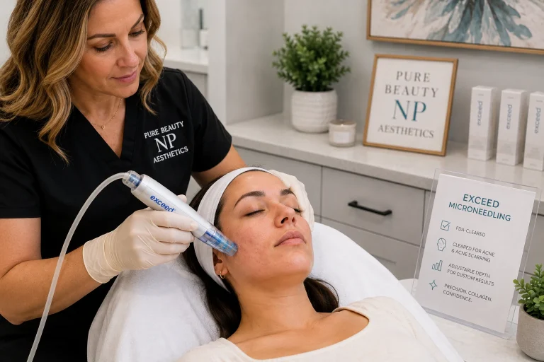 What Is Exceed Microneedling at PureBeautyNP Aesthetics in Tiverton, RI?